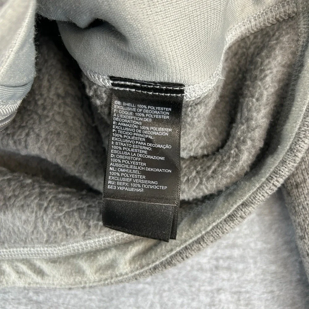 The North Face Gordon Lyons Full Zip Fleece Jacket Gray Heather Gorp Mens Medium